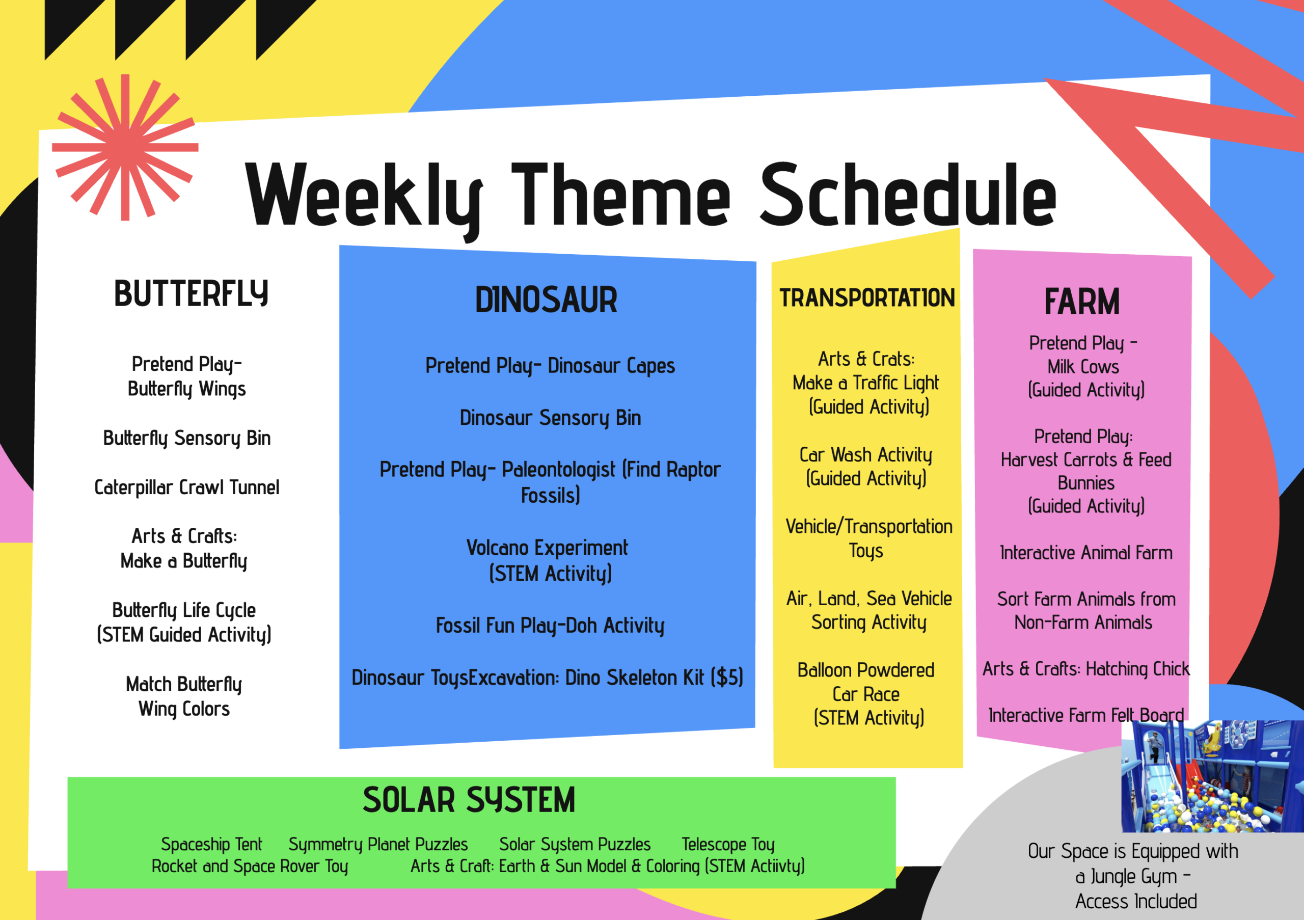 August 2026 Thematic Schedule