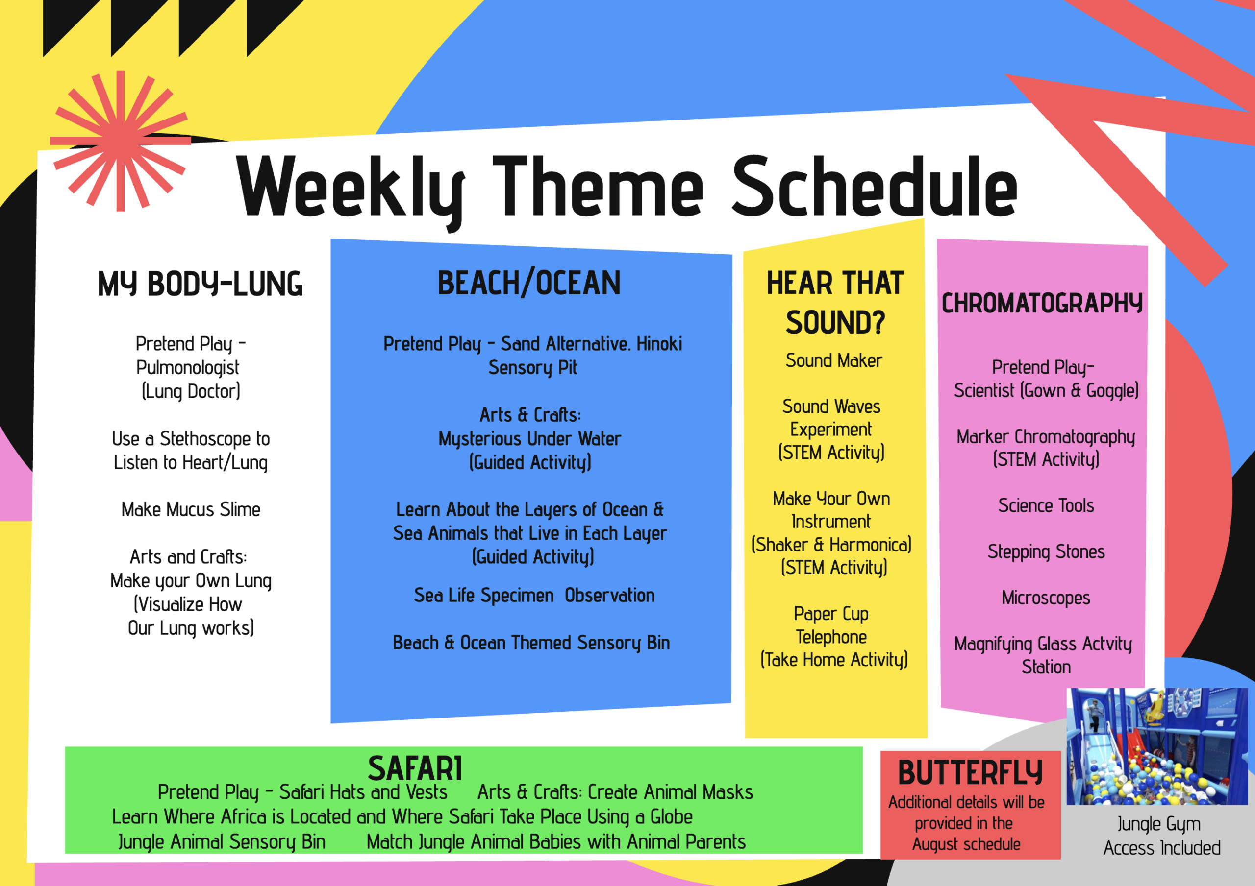 July 2026 Thematic Schedule